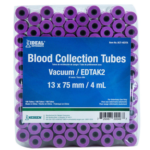 Ideal Blood Collection Vacuum Tubes, 100ct/Lavender -   