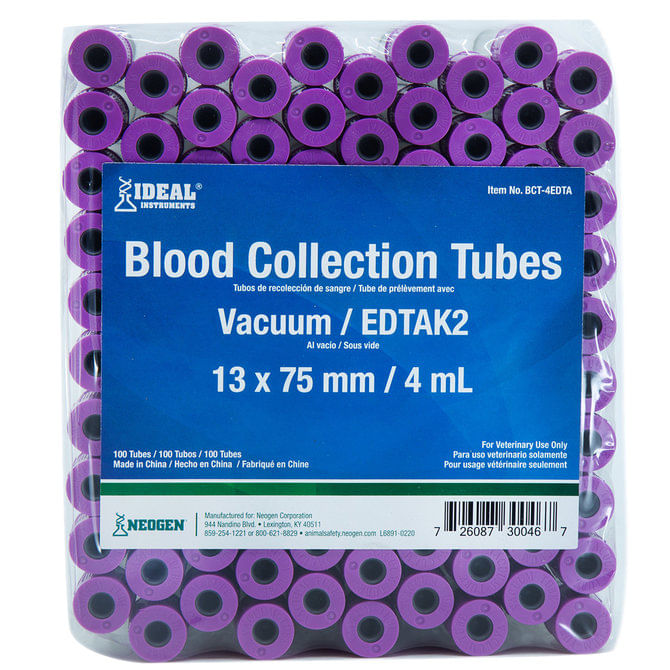 Ideal Blood Collection Vacuum Tubes, 100ct/Lavender -   