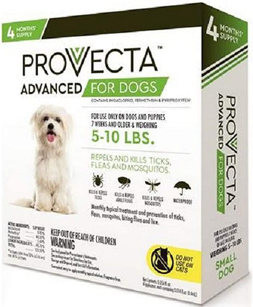 Provecta Advanced for Dogs, 4 Dose - Provecta Advanced for Dogs, Small, 5 to 10 lbs.  