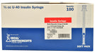 U-40 Syringes w/ 29G x 1/2" Needles, Box of 100 - 0.5cc Syringe w/ 29G x 1/2" Needle, 100/Box  