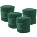 Jefers Horse Fleece Polo Wraps - Reusable Set of 4 and 1 Pack of Equine Health Record Color Hunter Green - 4 Pcs