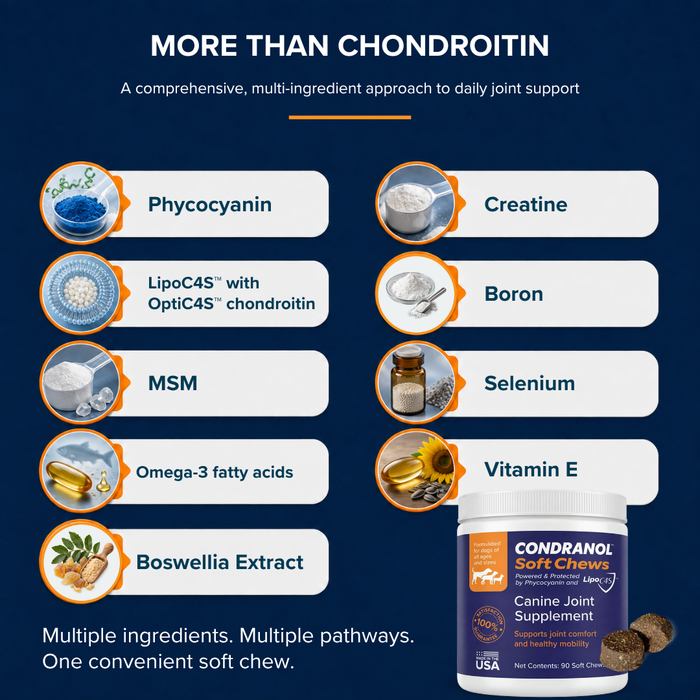 Condranol Soft Chews Canine Joint Supplement for Dogs, 90 count