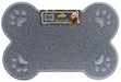 Pet Bowl Dining Mat Gray Bone -   