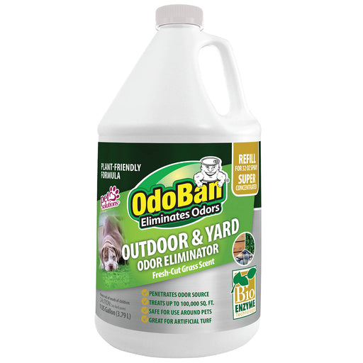 OdoBan Outdoor & Yard Odor Eliminator, Super Concentrate Refill, 1 Gallon - 1 gallon Fresh-Cut Grass 1 gallon