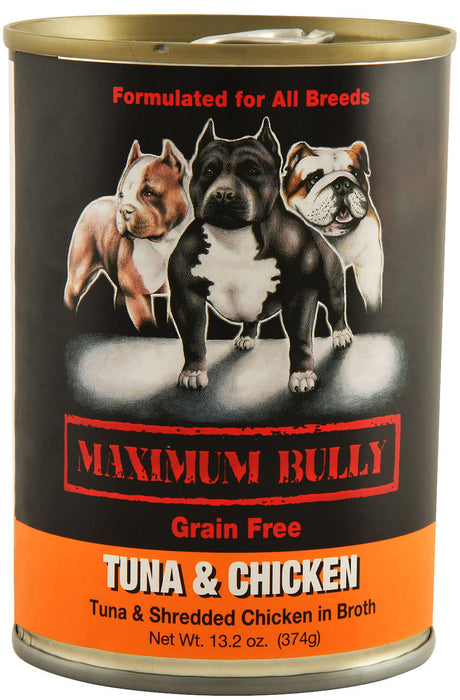 Maximum Bully Tuna & Shredded Chicken in Broth, 13.2 oz - Maximum Bully Tuna/Shredded Chicken in broth, each  