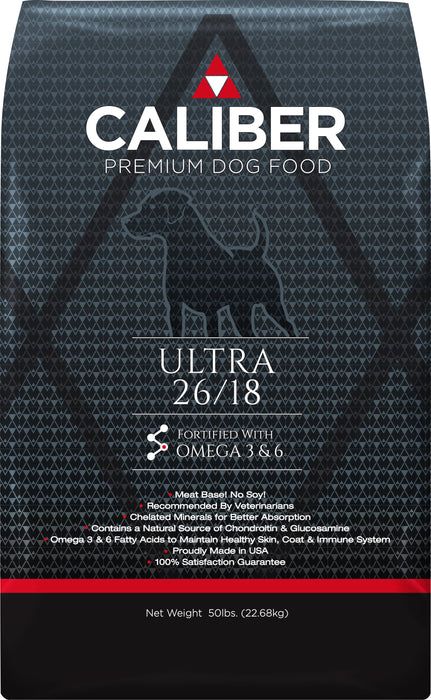 Caliber Ultra 26-18 Premium Dog Food (Black Bag) -   