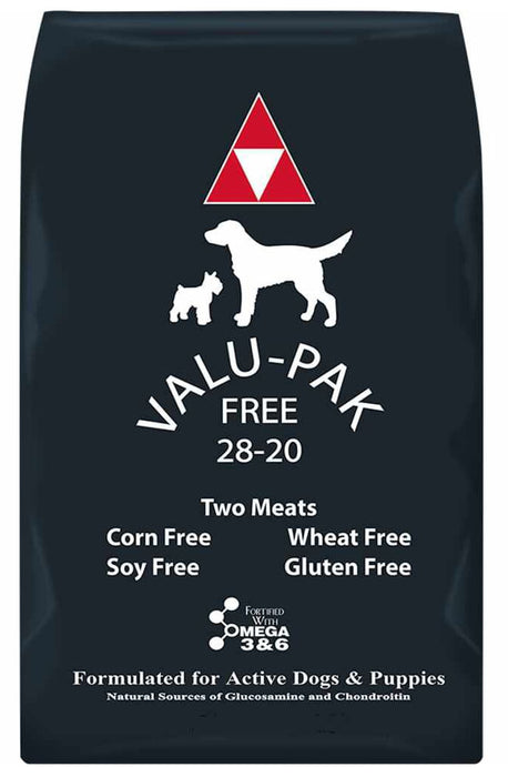 Valu-Pak Free 28-20 Dog Food (Black Bag) - 20 lbs  