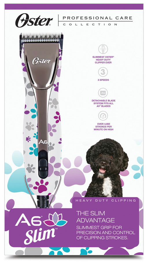 Oster Clipper Pro A6 3-Speed Slim, Paw Prints -   