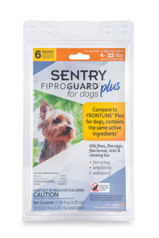 SENTRY Fiproguard Plus for Dogs, 6 Pack - SENTRY Fiproguard® Plus, For Dogs 4-22lb, 6 count  