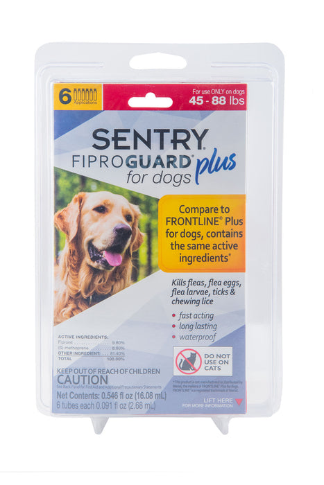 SENTRY Fiproguard Plus for Dogs, 6 Pack - SENTRY Fiproguard® Plus For Dogs 45-88lb, 6 count  