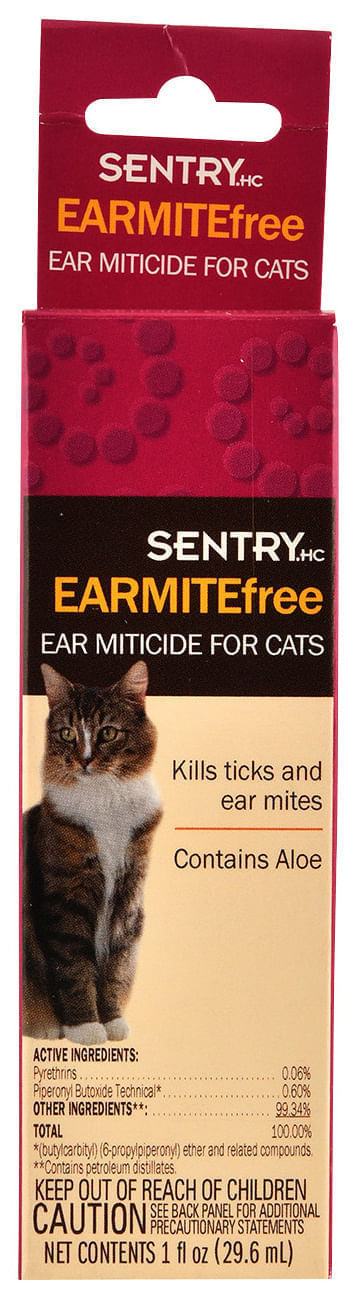 Sentry Earmite Free Ear Miticide for Cats -   