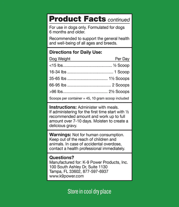 Suplemento Total K9 Health para perros de todas las edades