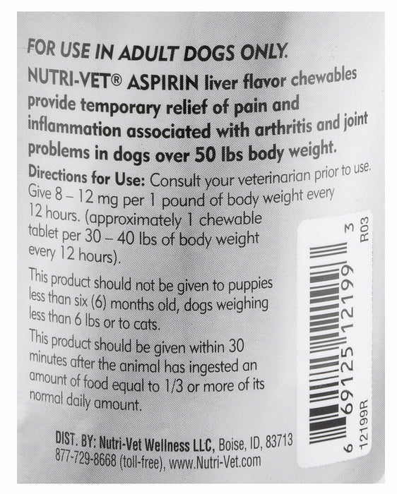 Nutri-Vet Aspirin for Large Dogs -   