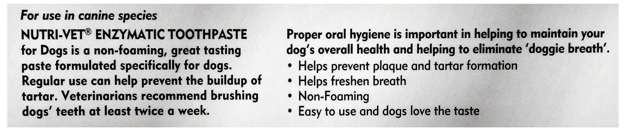 Nutri-Vet Enzymatic Canine Toothpaste -   