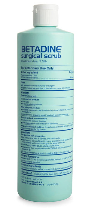 Betadine Surgical Scrub (Povidone Iodine) - Betadine Surgical Scrub, 16 oz  