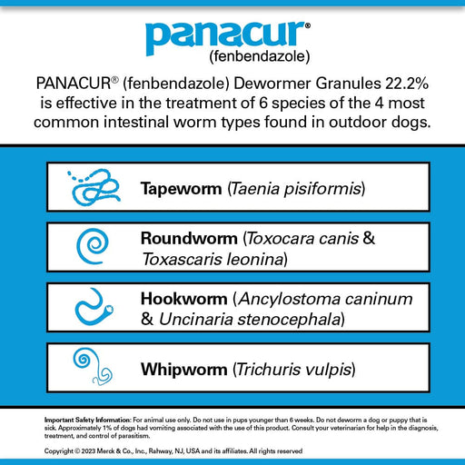 Panacur 22.2% Granules for Dogs, 1 lb Tub -   