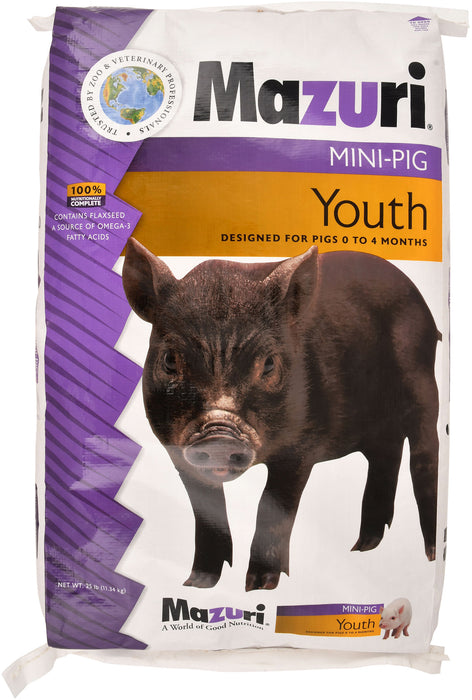 Mazuri Mini Pig, Youth, 25 lb -   