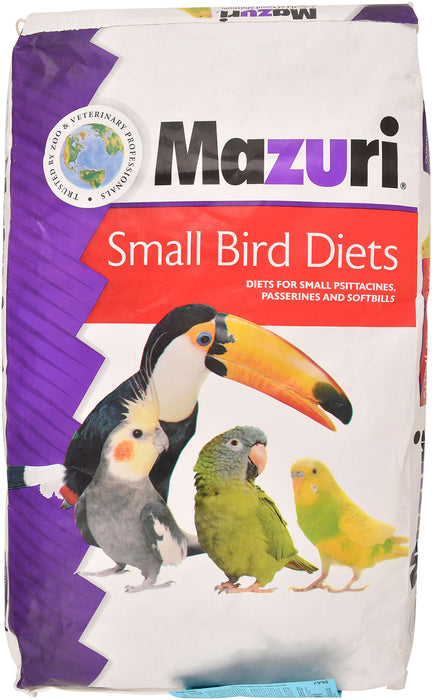 Mazuri Small Bird Breeder Diet, 25 lb -   