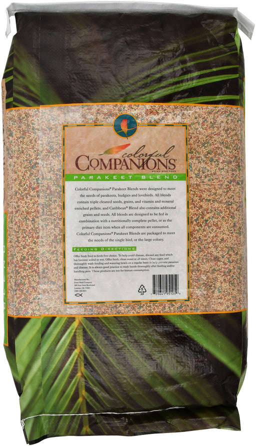 Colorful Companions Parakeet Feed, 25 lb -   