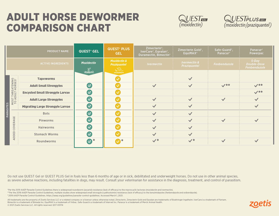 Quest Plus Gel Horse Dewormer - Single Pack  