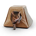 K&H Thermo-Kitty Cabin - Thermo-Kitty Cabin, 16" x 16" - Mocha, 4 watts  