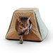 K&H Thermo-Kitty Cabin - Thermo-Kitty Cabin, Sage, 4 watts, 16" x 16"  