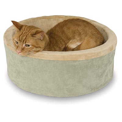 K&H  Thermo-Kitty Heated Cat Bed - K&H Thermo-Kitty Heated Cat Bed, Sage  