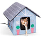 Outdoor Heated Kitty House - Blue Cottage  