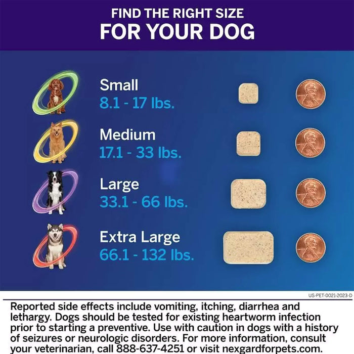 Rx NexGard Plus - Single Tablet 66.1-132lbs 