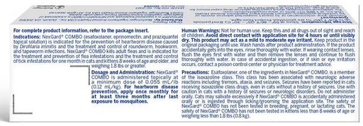 Nexgard Combo Topical for Cats - Single 1.8-5.5lbs 