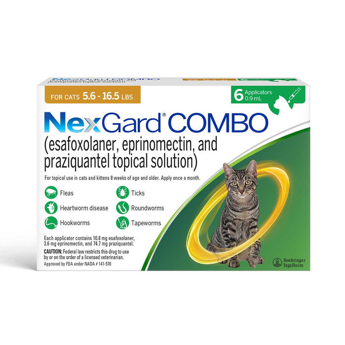 Nexgard Combo Topical for Cats - 6pk 5.6-16.5lbs 