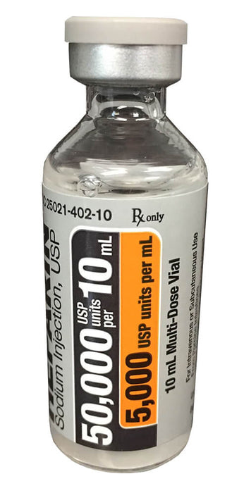 Rx Heparin Injection - Rx Heparin 5000u/ml injection x 10ml bottle  