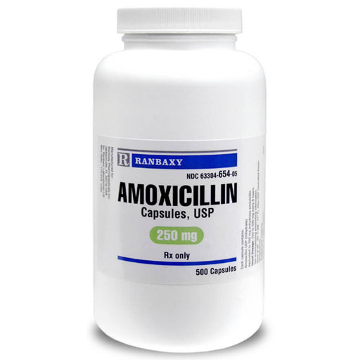 Rx Amoxicillin Capsules - Rx Amoxicillin, Capsules, 250 mg x 100 ct  