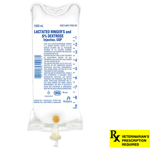 Rx Lactated Ringer's Inj 5% Dextrose, 1000ml -   