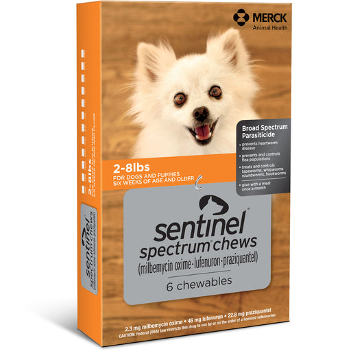 Sentinel Spectrum Chews for Dogs, 6 Chews - Sentinel Spectrum for 2-8 lb Dogs  