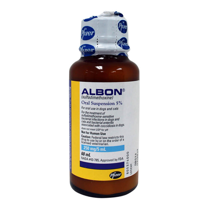 Rx Albon 5% Oral Suspension - Rx Albon 5% Oral Suspension x 60ml Bottle  