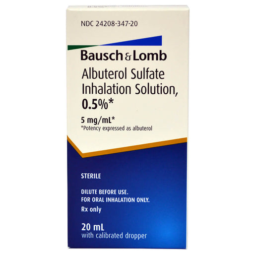 Rx Albuterol Sulfate Inhalation Solution, 0.5%, 20ml Bottle -   