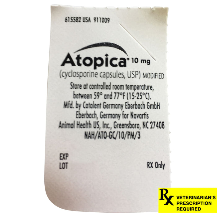 Rx Atopica for Dogs - Rx Atopica, 10mg, 4-9 lb, 1 Capsule  