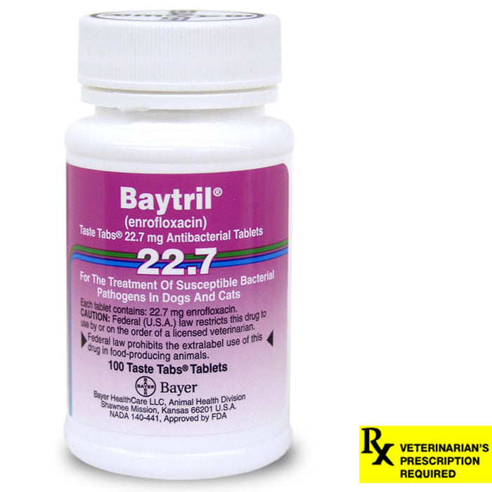 Rx Baytril Coated Tablets - Rx Baytril, 22.7 mg x 100 Coated Tablets  