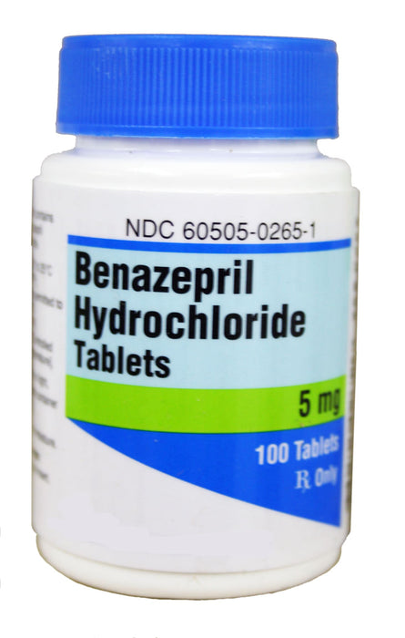 Rx Benazepril Tablets - Rx Benazepril, 5mg x 100 Tablets  