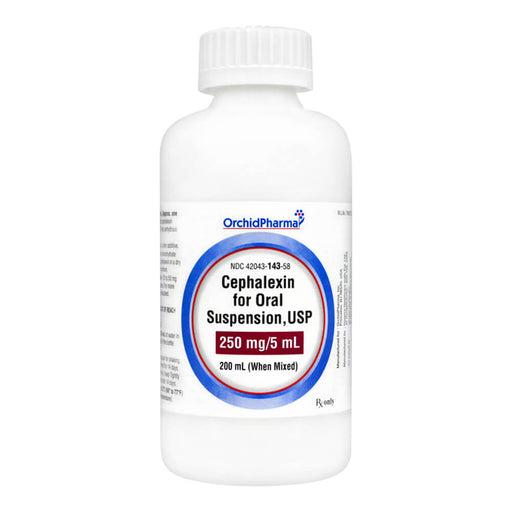 Rx Cephalexin Oral Suspension - Rx Cephalexin Oral Suspension, 250mg/5mL x 200ml  