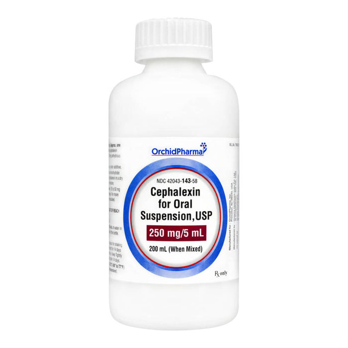 Rx Cephalexin Oral Suspension - Rx Cephalexin Oral Suspension, 250mg/5mL x 200ml  