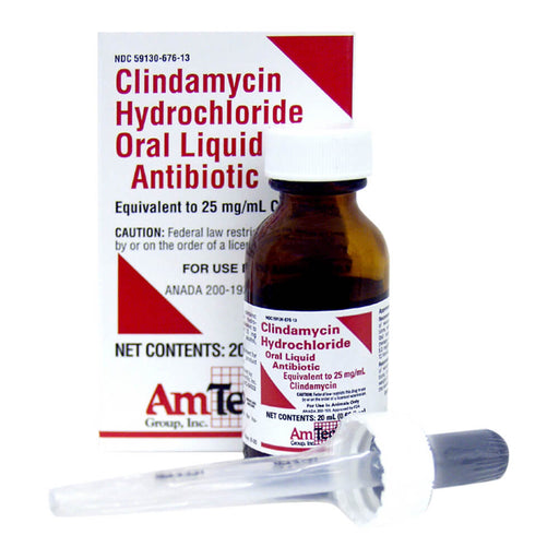 Rx Clindamycin, 25mg/ml Oral Drops x 20 ml bottle -   