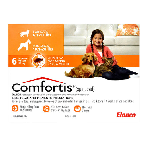 Rx Comfortis Tablets - Rx Comfortis, 10.1-20 lb Dogs/6.1-12 lb Cats x 6 Tablets  