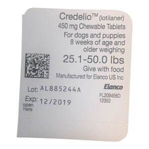 Rx Credelio Flea Tablets for Dogs - 25.1 - 50 lb 1 Chewable Tablet 