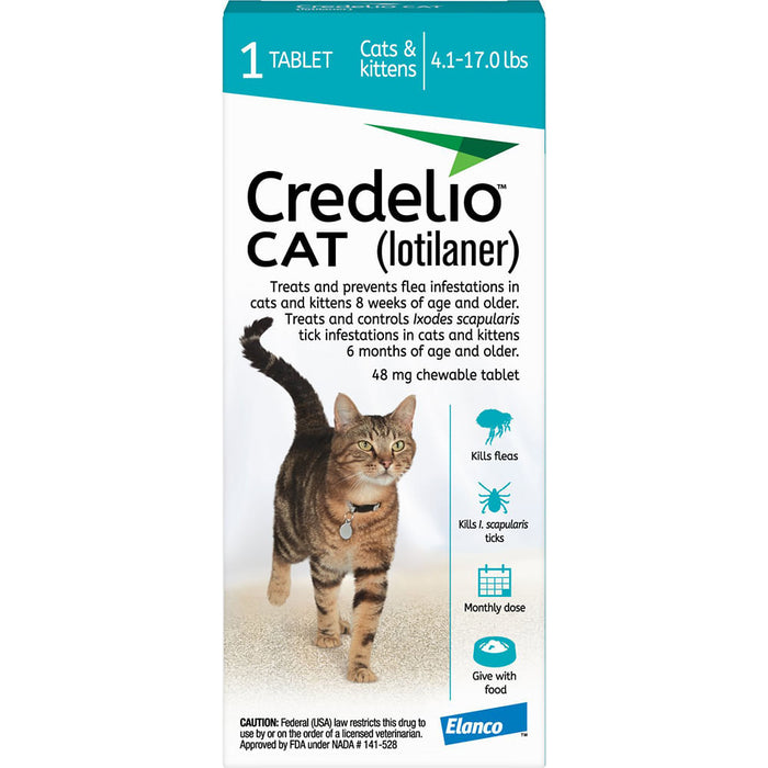 Rx Credelio Tablets Cat - Rx Credelio Cat, 4.1-17 lb (Teal) x 1 Tablet  