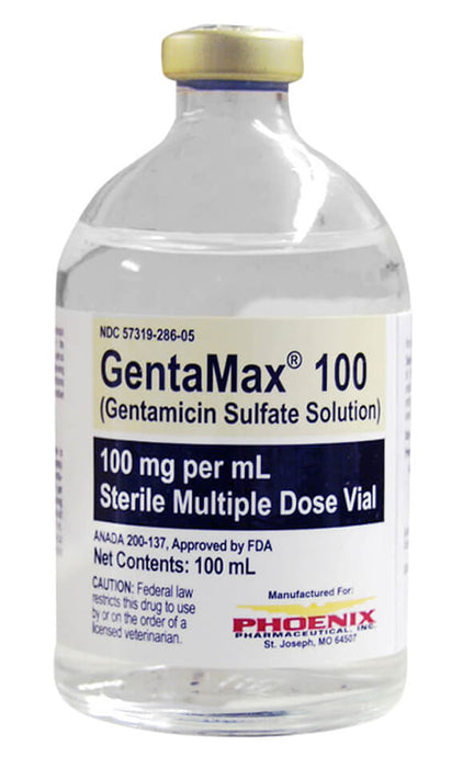 Rx Gentamax - Rx Gentamax 100 mg/ml injection x 100ml bottle  