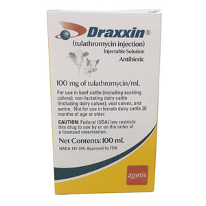 Rx Draxxin, 100 mg/mL Injection - Rx Draxxin, 100mg/ml Injection x 100 ml Bottle  