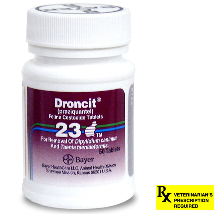 Rx Droncit for Cats, 23 mg Tablets - Rx Droncit for Cats, 23 mg x 50 Tablets  