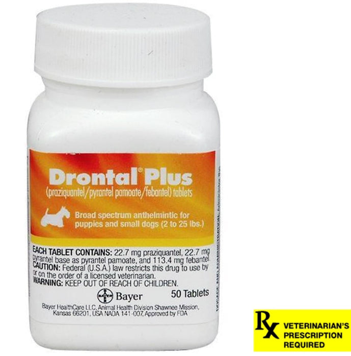 Drontal Plus for Dogs - Rx Drontal Plus for Dogs, 22.7 mg x 50 Tablets  